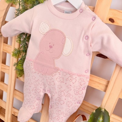 Macacão Malha Trape Zape - Doguinha - Rosa e Rose